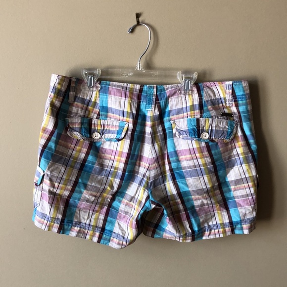 Roxy Shorts 🩳 Checkered Colorful Pattern - Picture 2 of 7